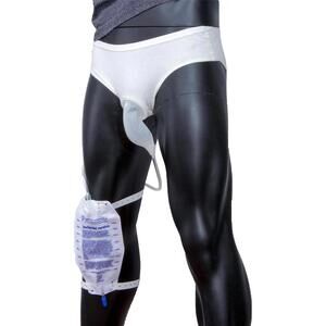Men’s Washable Incontinence Underwear w/ Urine Bag Reusable Protective Brief XS